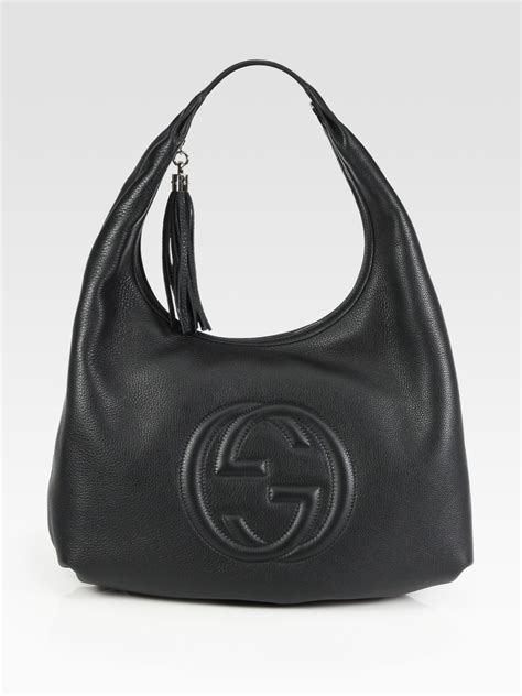 gucci plain black bag|gucci black bag outlet.